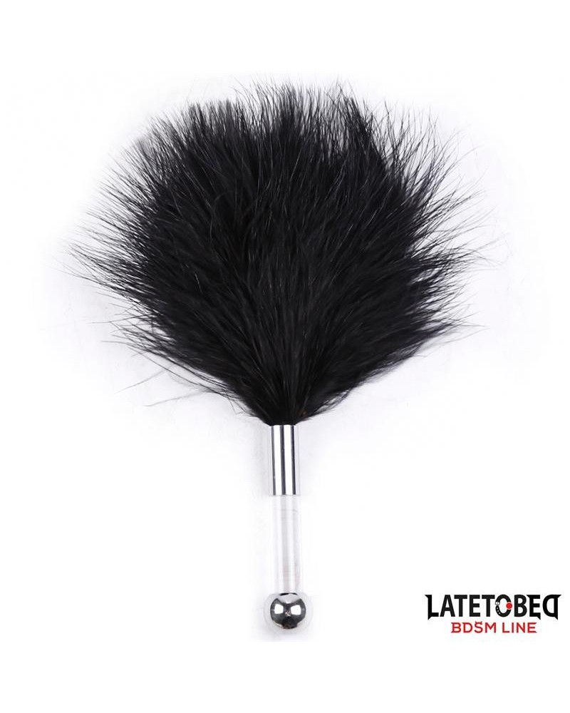 feather tickler with acrylic metal handle