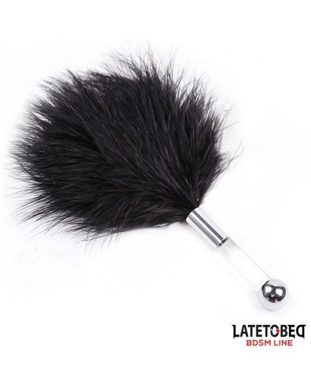 feather tickler with acrylic metal handle