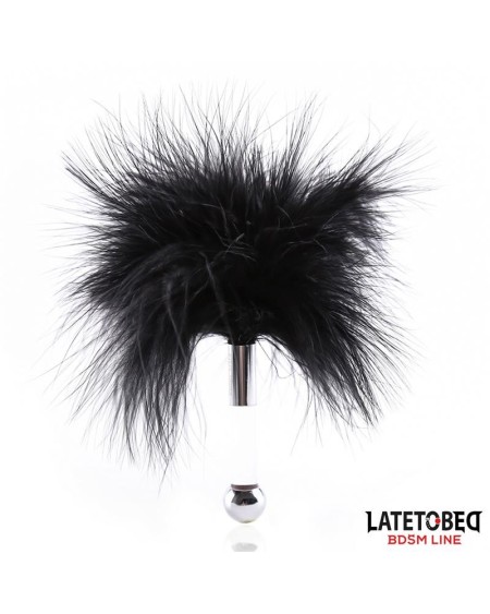 feather tickler with acrylic metal handle