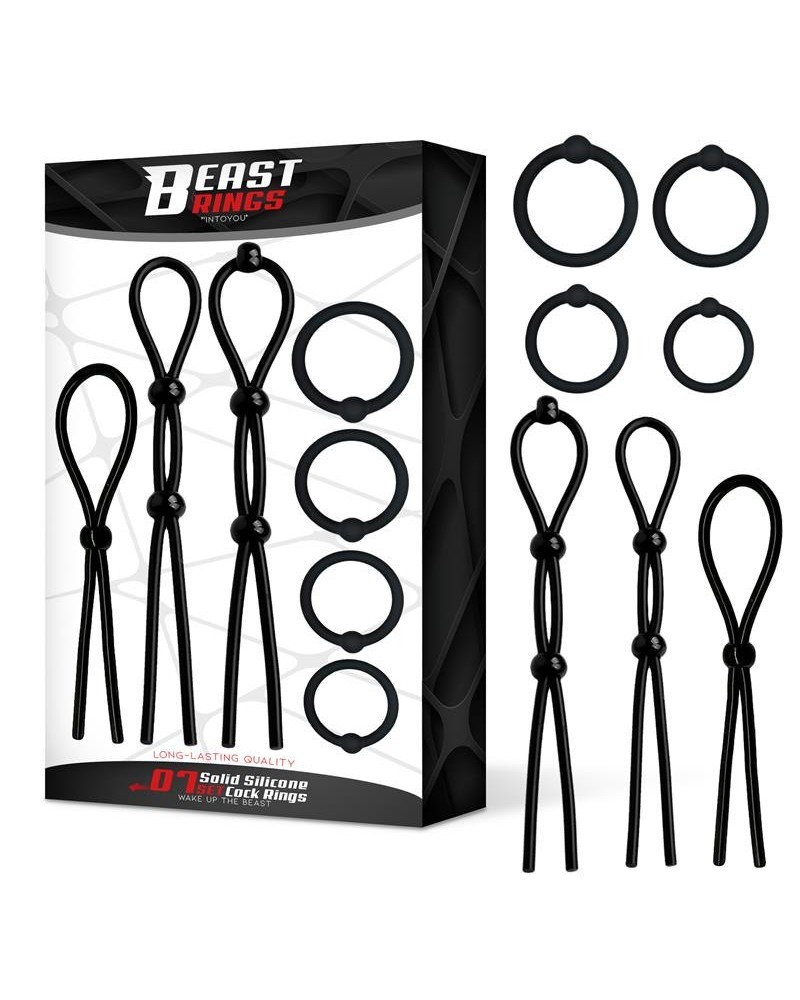 07 set solid silicone cock rings