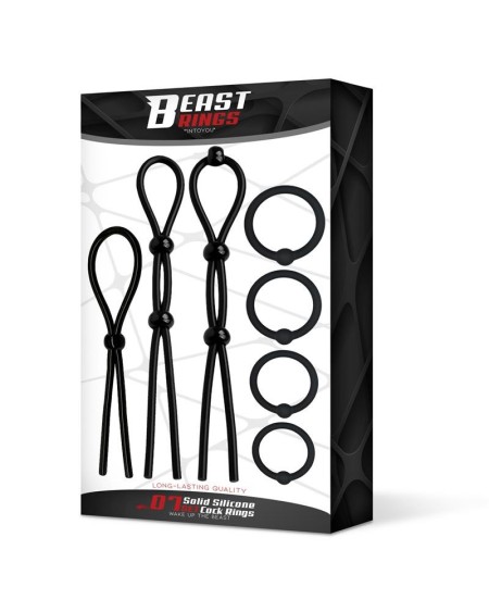 07 set solid silicone cock rings