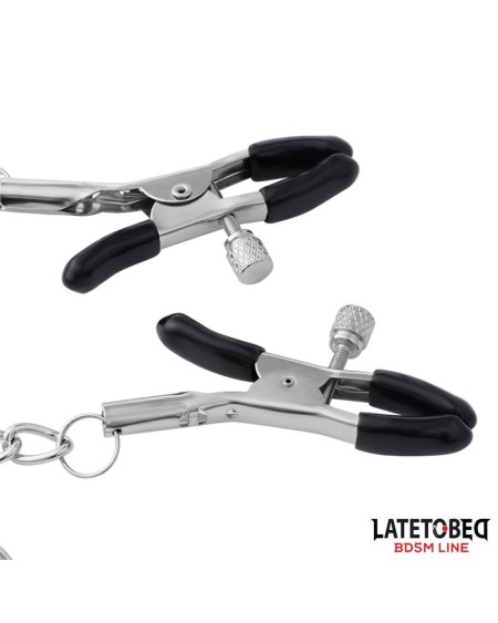 nipple clamps with chain - slut