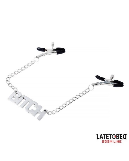 nipple clamps with chain - bitch