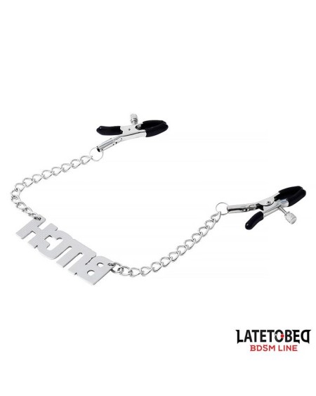 nipple clamps with chain - bitch
