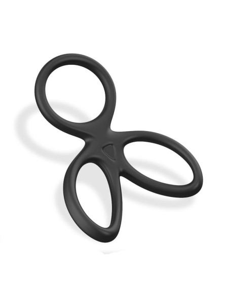 triple penis and testicles ring liquid silicone