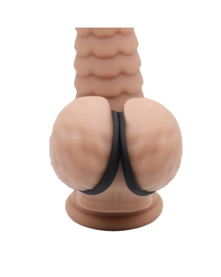 triple penis and testicles ring liquid silicone