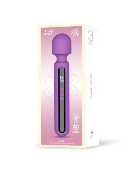 aura wand massager with digital led screen, grand size and powerful...
