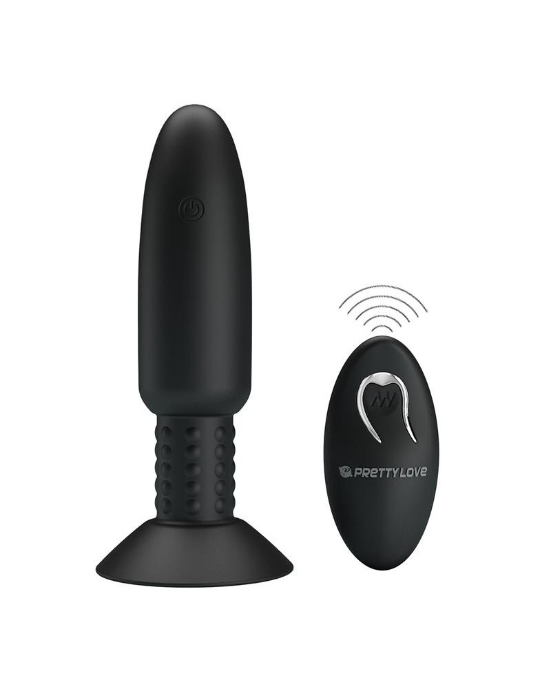 remote-controlled anal plug with vibration and rotation - usb