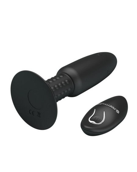 remote-controlled anal plug with vibration and rotation - usb