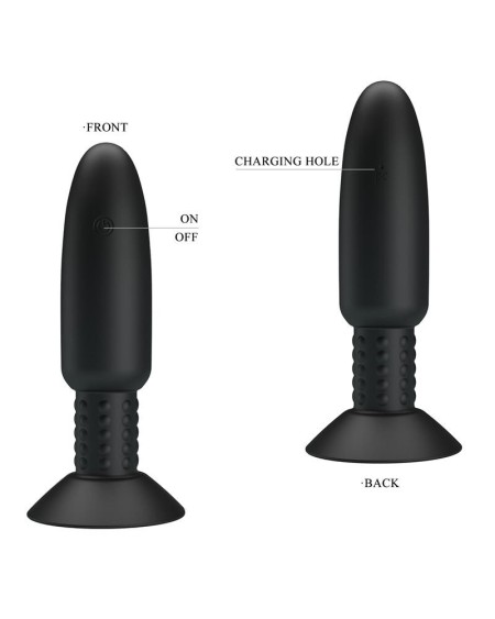 remote-controlled anal plug with vibration and rotation - usb