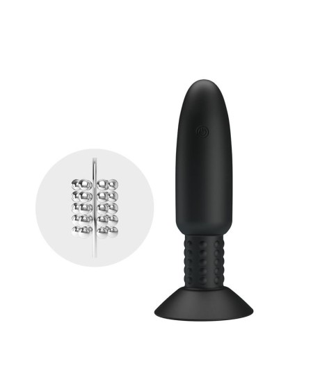 remote-controlled anal plug with vibration and rotation - usb