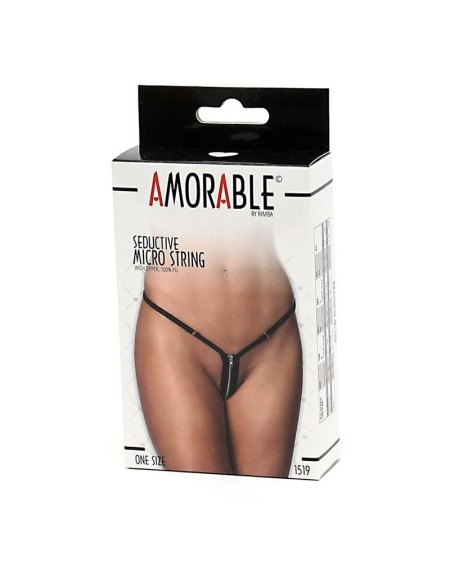 micro thong with zip one size