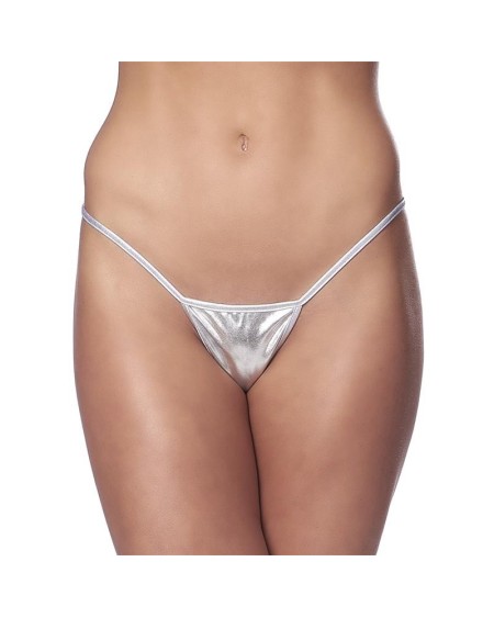 micro thong silver plated one size