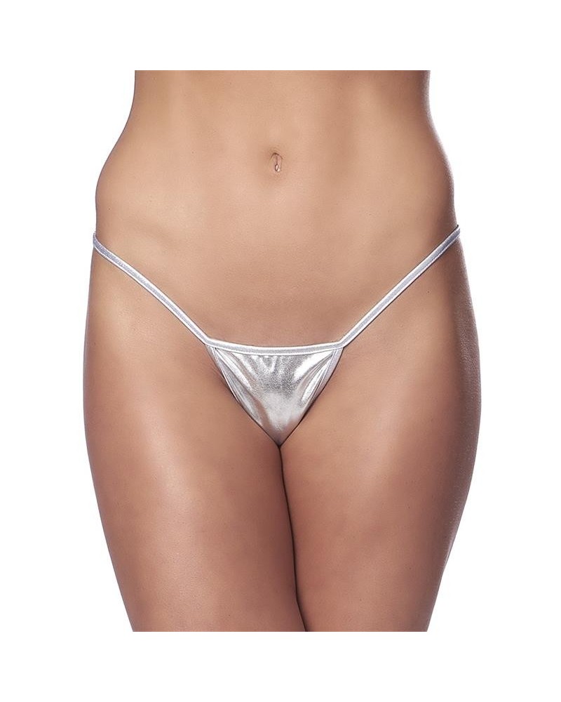 micro thong silver plated one size