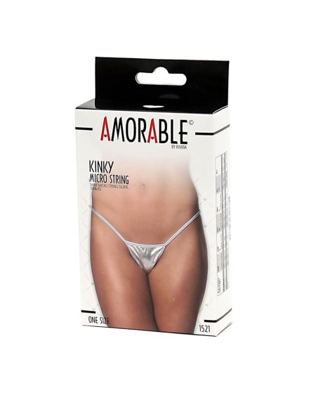 micro thong silver plated one size