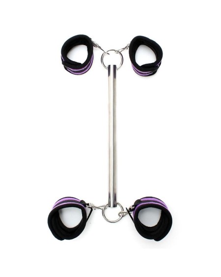spreader bar with detachable 4 cuffs violet