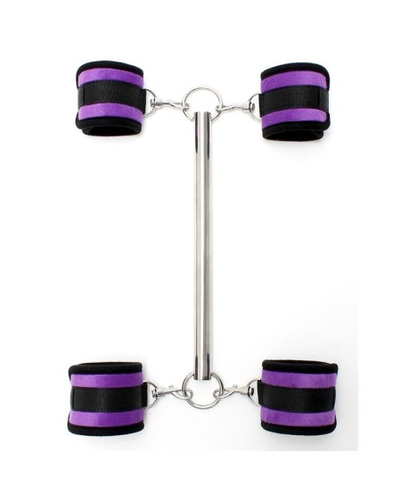 spreader bar with detachable 4 cuffs violet