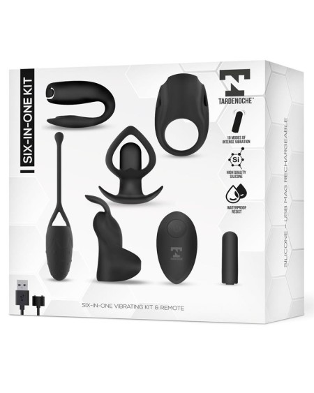 six-in-one vibrant bullet and 6 silicone accessories kit