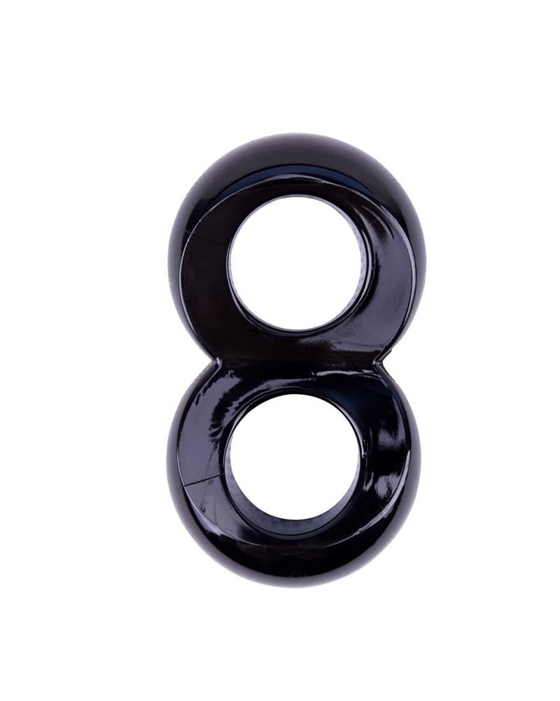 duo cock 8 ball ring-black