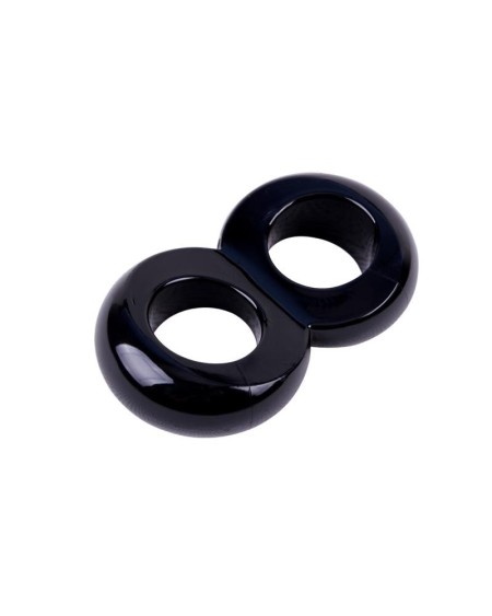 duo cock 8 ball ring-black