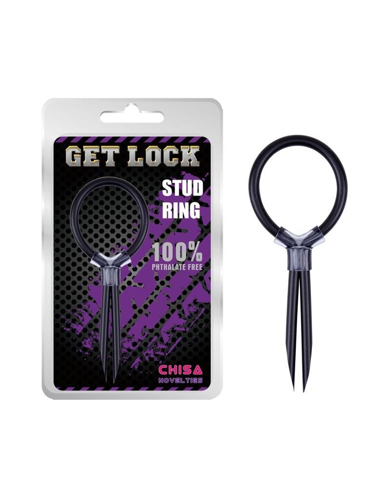 stud ring silicone noir