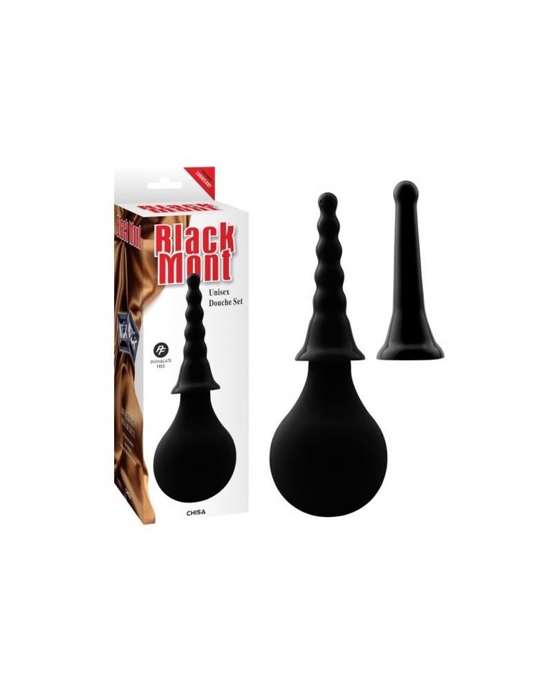 anal douche set 15 cm noir