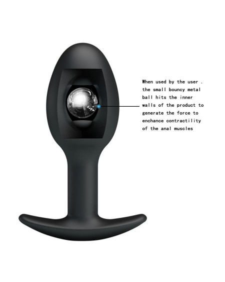 anal plug noir with ball