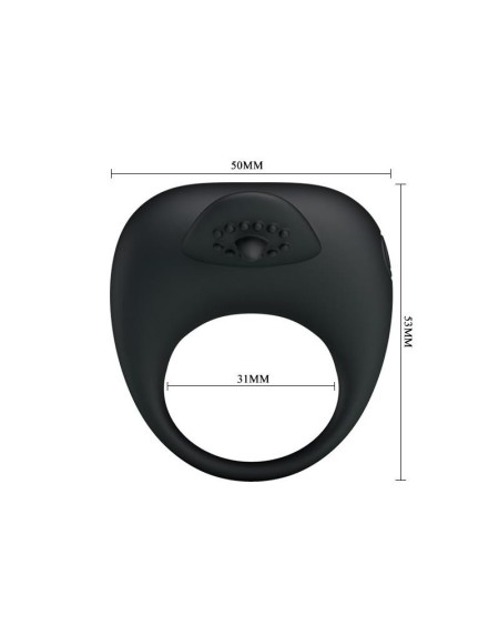 pretty love anillo vibrador tonguo negro