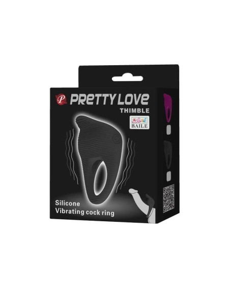 vibrant cock ring thimble noir