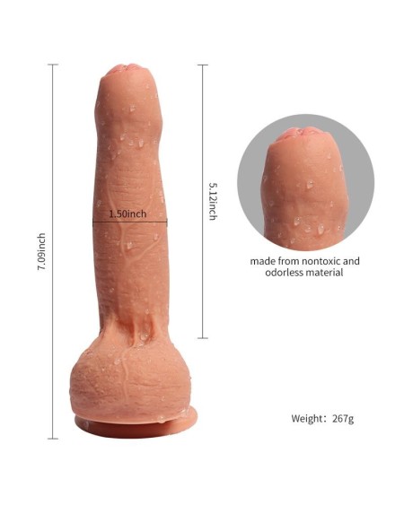 dual layer silicone dildo azazel 18 cm