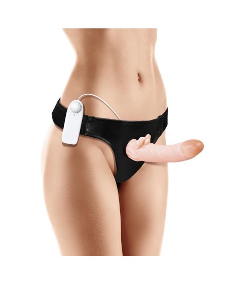 hybee multi-speed strap-on with hollow dildo and remote control