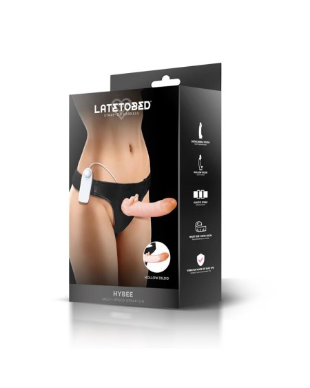hybee multi-speed strap-on with hollow dildo and remote control