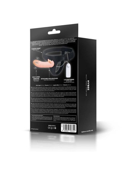 hybee multi-speed strap-on with hollow dildo and remote control