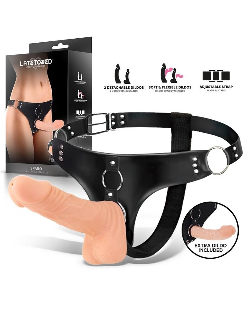 sparo detachable strap-on with 2 dildo réaliste