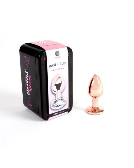 rose gold metal butt plug size s