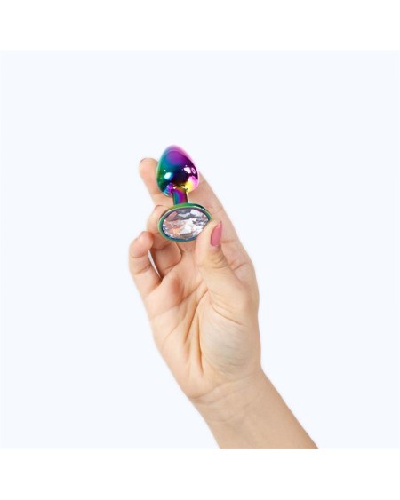 rainbow metal butt plug size s
