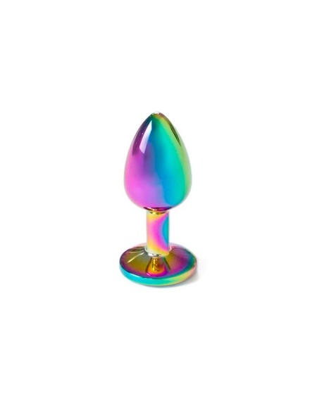 rainbow metal butt plug size s
