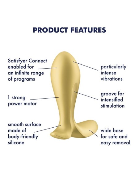 vibrant anal plug with app satisfyer connect intensity plug