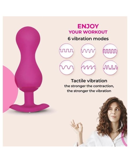 gballs 3 kegel balls with app petal rose