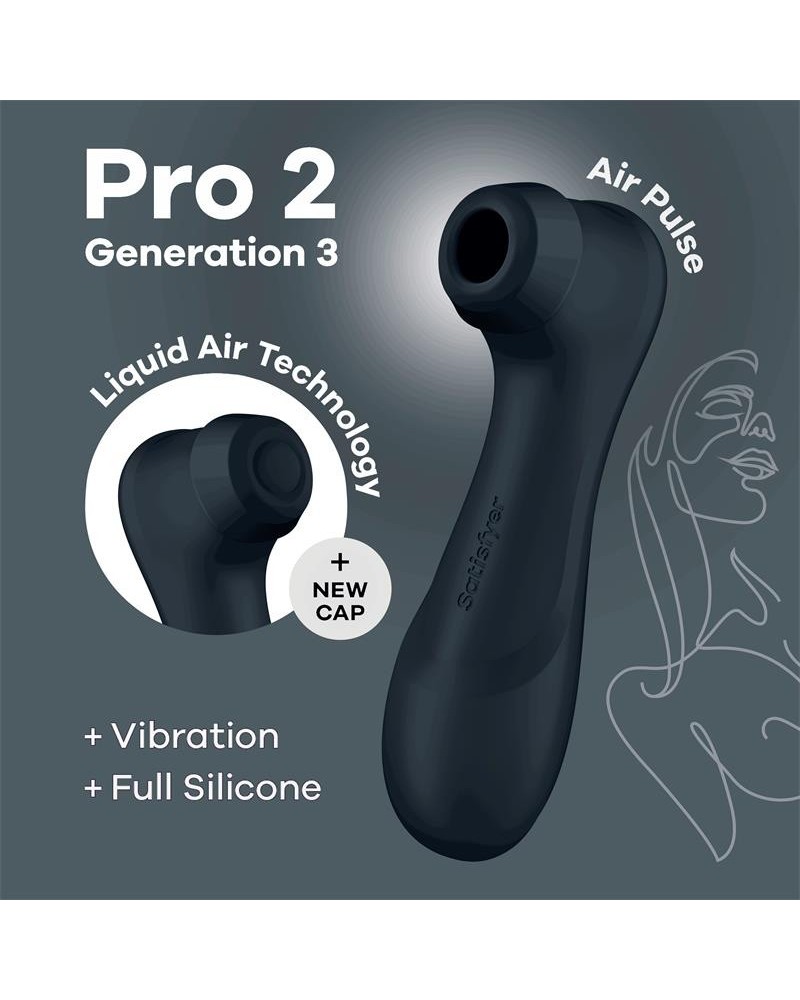 pro 2 gener 3 liquid air technology ventouse and vibration noir