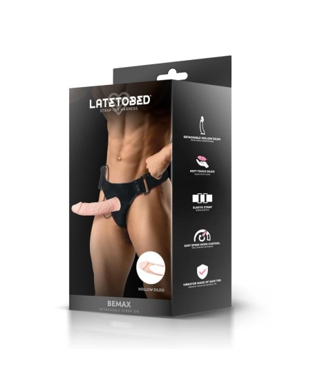 bemax detachable strap-on with hollow dildo, vibration and remote c...