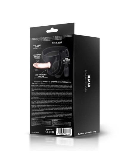 bemax detachable strap-on with hollow dildo, vibration and remote c...