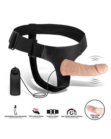 eleto detachable strap-on with hollow dildo, vibration and remote c...