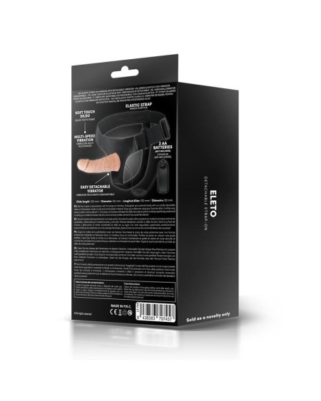 eleto detachable strap-on with hollow dildo, vibration and remote c...