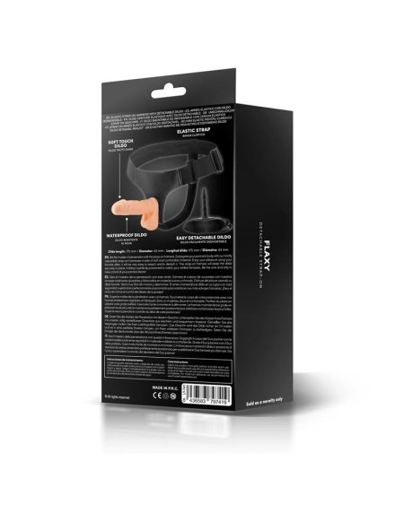 flaxy strap-on harness with detachable and flexible dildo