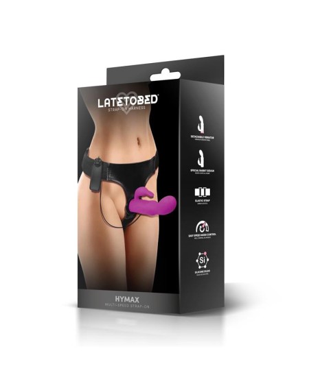 hymax strap-on harness multi-speed vibe with rabbit and remote control