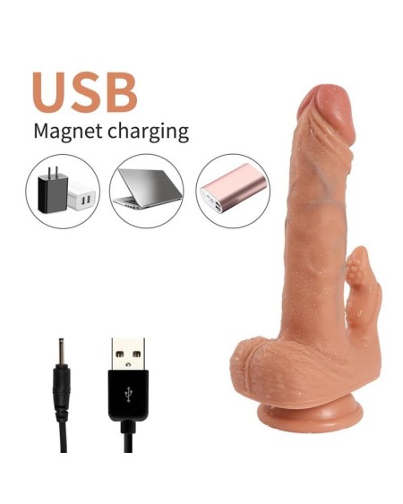 julian dildo with 20 modes of vibration and clitoris stimulator