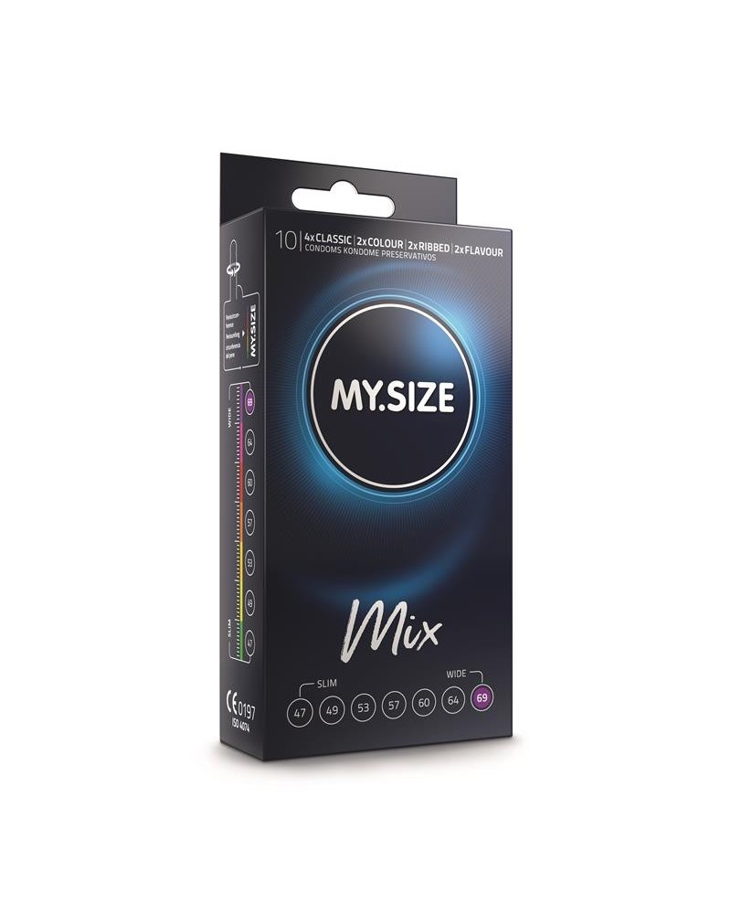 my size mix size 69 box of 10 uds