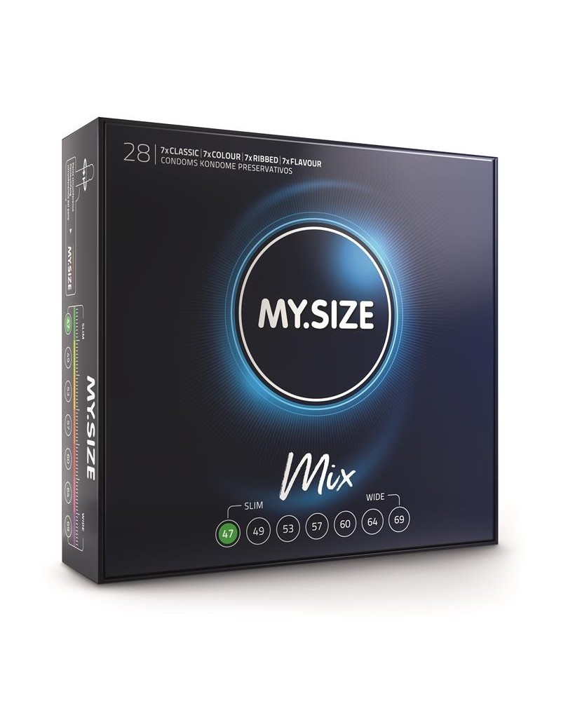 my size mix size 47 box of 28 uds