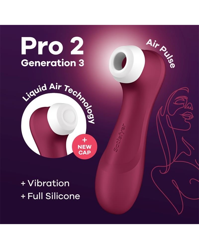 pro 2 gen 3 liquid air technology ventouse and vibration wine red